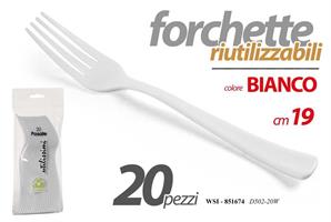 20 Forchette Riutilizzabili  19 Cm