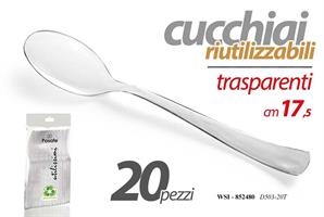 20 Cucchiai Riutilizzabili  18 Cm