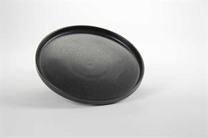 Piatto Tondo Nero Ceramica 27 Cm