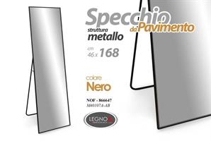Specchio Nero 46*168*1,5 Cm