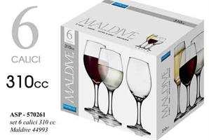 6 Calici Acqua Maldive 310 Cc