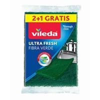 Spugna Ultrafresh Fibra Verde 2+1 pz