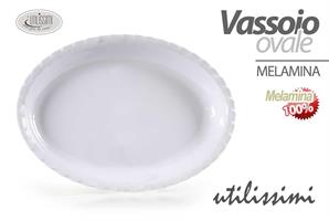 Vassoio Ovale 100% Bianco 48*34 Cm