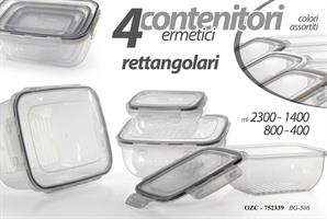 4 Contenitori Ermetici  400+800+1400+2300 Lt