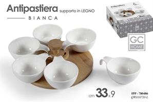Antipastiera 6 Bianca 33*9 Cm
