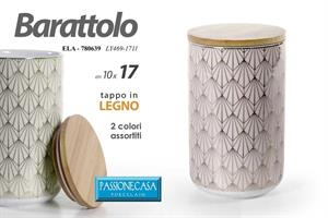 Barattolo Tappo Legno 10*16 Cm