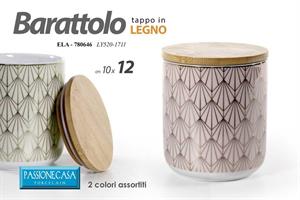 Barattolo Tappo Legno 10*12  Cm