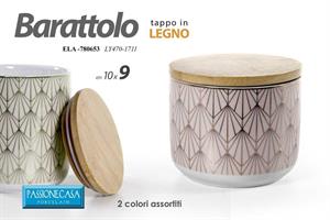 Barattolo Tappo Legno 10*8 Cm