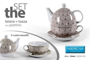 Set The, Teiera+Tazza Con Piattino