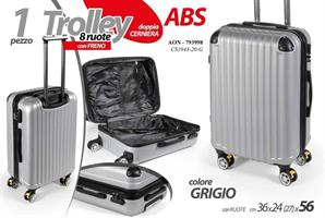 Trolley Abs Grigio 50 Cm