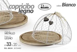 Centrotavola Con Copricibo Bianco 33*20 Cm