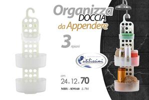 Organizza Doccia 3 Ripiani 24*12*70 Cm
