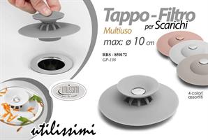 Tappo Lavandino Con Filtro 10 Cm