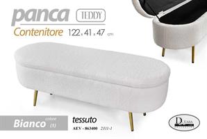 Panca Teddy Bianca 122*41*47 Cm