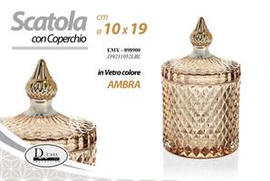 Scatola Vetro Ambra 10,5*17 Cm