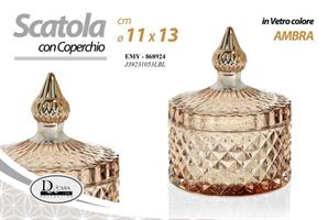 Scatola Vetro Ambra 11*13 Cm