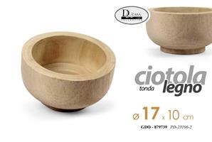 Ciotola Tonda Legno 17*10 Cm