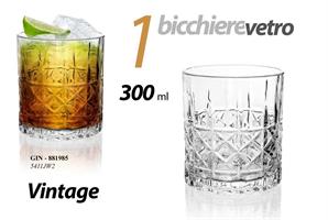 Bicchiere Vetro Vintage 300 Ml