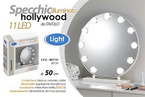 Specchio 11 Led Tondo 50 Cm