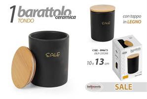 Barattolo Sale Ceramica 10*12,5 Cm