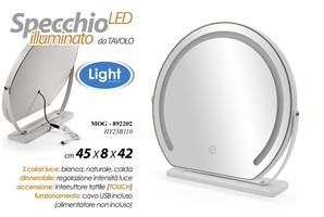 Specchio Con Led Tondo 45*8*42 Cm