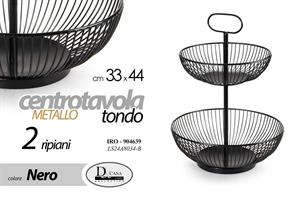 Centrotavola  2 Piani Nero 33*44 Cm