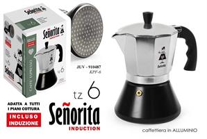 Caffettiera Moka Induzione 6 Tazze 300 Ml