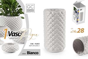Vaso Bianco Pigna 14*28 Cm