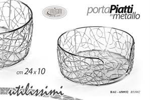 Porta Piatti Ferro 24X24X10 Cm