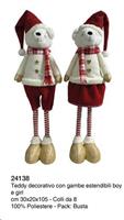 Teddy Decorativo Con Gambe Estensibili Boy & Girl 30X20X105