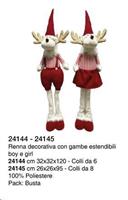Renna Decorativa Con Gambe Estensibili Boy & Girl 26X26X95