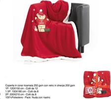 Coperta In Tessuto Coral Con Retro In Sherpa