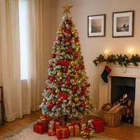 Albero Natale Garlenda Innevato H180 698Rami Diam.96.5