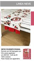 Runner Stampato Con Frill E Pizzo Applicato