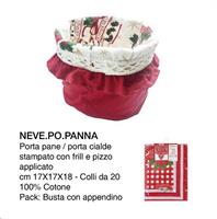 Porta Pane / Porta Cialde Stampato Con Frill E Pizzo Applicato