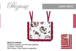 Copriforno Stampato Con Frill E Pizzo Applicato