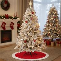 Albero Natale Arves Innevato H210-1936Rami-Diam.130