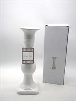 Candelabro Bianco Ceramica Iii Mis. H. 31,5/D.10,5Cm.