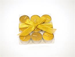 Set 9 Lumini Glitterati Diam.3.5Cm.  Oro