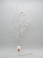 Ramo C/Bacche Bianco Glitterato L.73Cm. I Mis.
