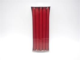 Candela Liscia H.24Cm Rosso Metallizzato