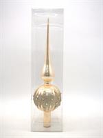 Puntale In Vetro H.31Xd.8Cm Oro C/Decori Oro Perlato