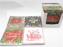 Confezione 20 Tovaglioli Carta 17X17Cm. (2 Veli) Dis. Natale Ass.To