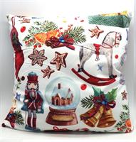 Cuscino 45X45Cm Velluto 450Gr Con Disegno Natale
