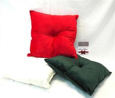 Cuscino 45X45Cm 450Gr. Velluto Con Bottone Centrale 3Ass.Ti