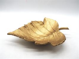 Vassoio Foglia Mdf Oro H.5.5X31X24Cm