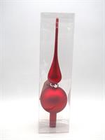 Puntale In Vetro H.31Xd.8Cm Rosso Opaco.