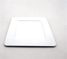 Piatto Plastica Quadrato 33Cm. Bianco