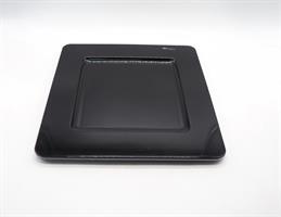 Piatto Plastica Quadrato 33Cm. Nero