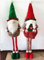 Pupazzo C/Babbo - Mamma Natale - C/Gambe Allungabili 80/145Cm